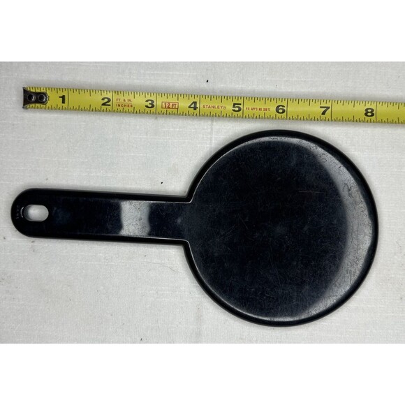 Vintage Revlon Round Black Hand Mirror - Picture 2 of 3